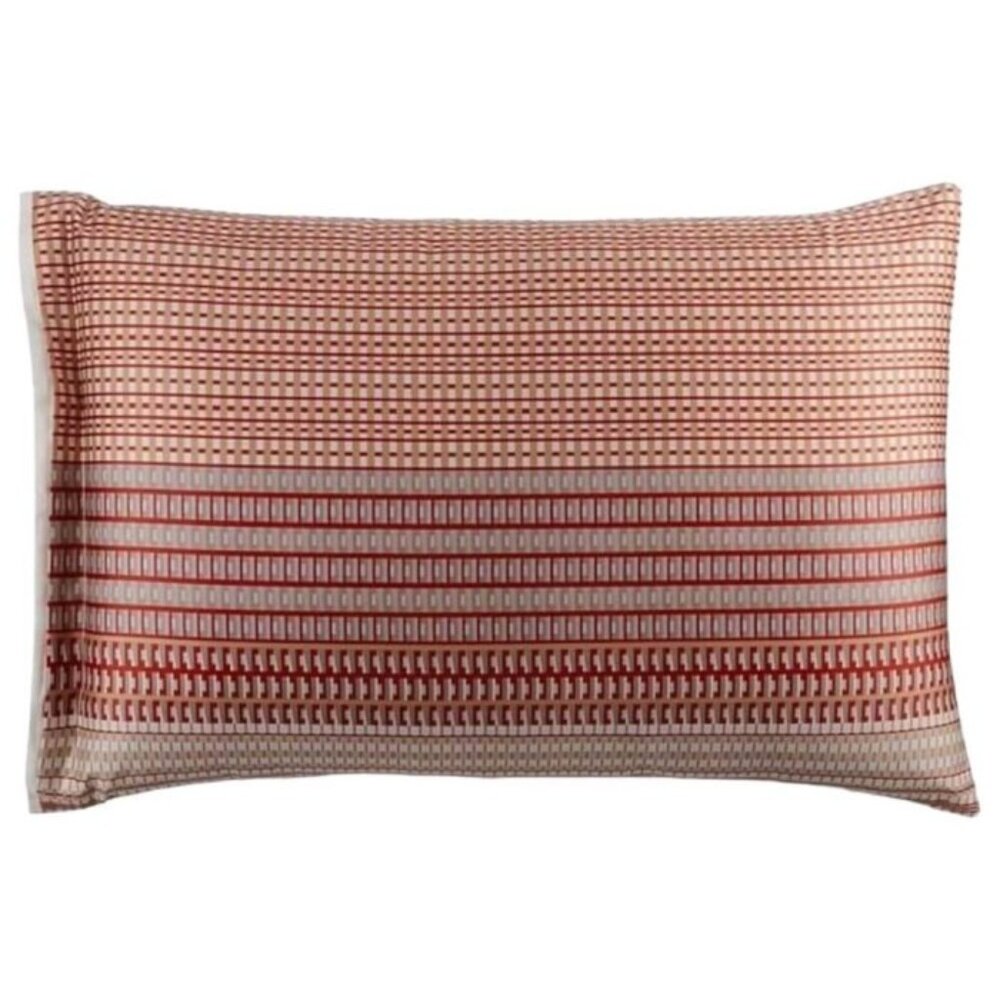 Hotel Collection Geo Stripe 2 King Shams Red & Ivory